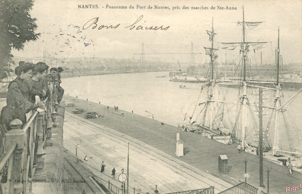 44-Nantes - Panorama Port près Marches St-Anne - 140 Collection GID.jpg
