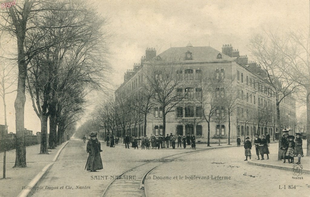 44-St-Nazaire - La Douane et le Bd Leferme - 854 L I - Heliotypie Gugas et Cie.jpg