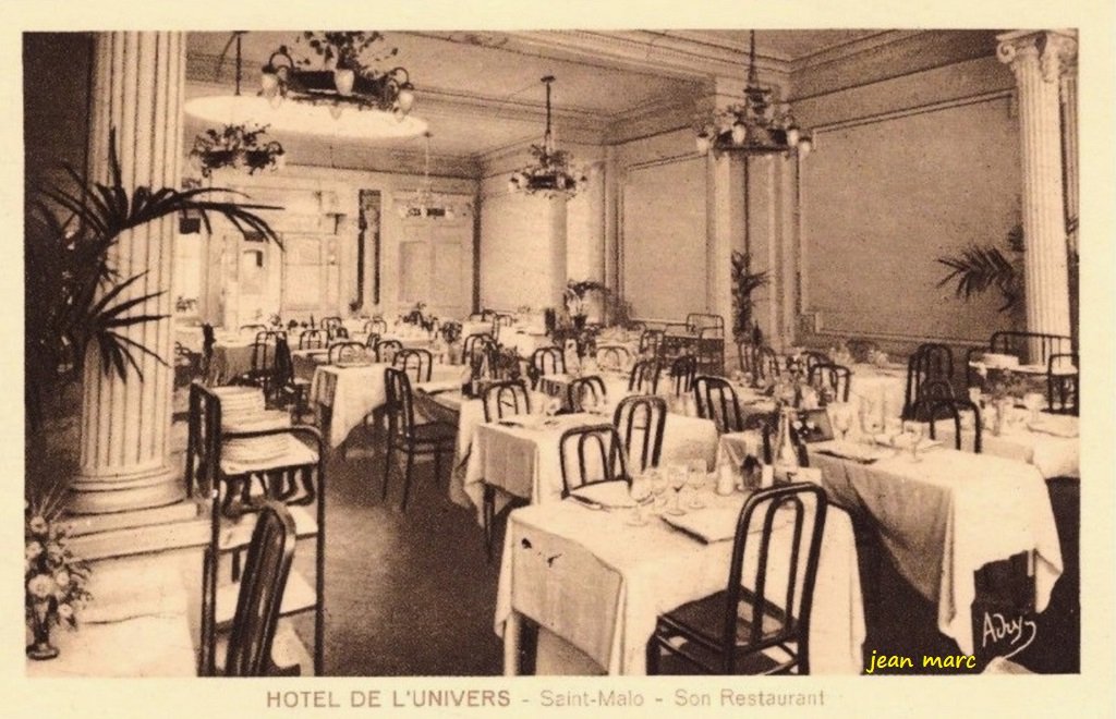 Saint-Malo - Hôtel de l'Univers - Son Restaurant (Radiogravure A. Breger frères).jpg