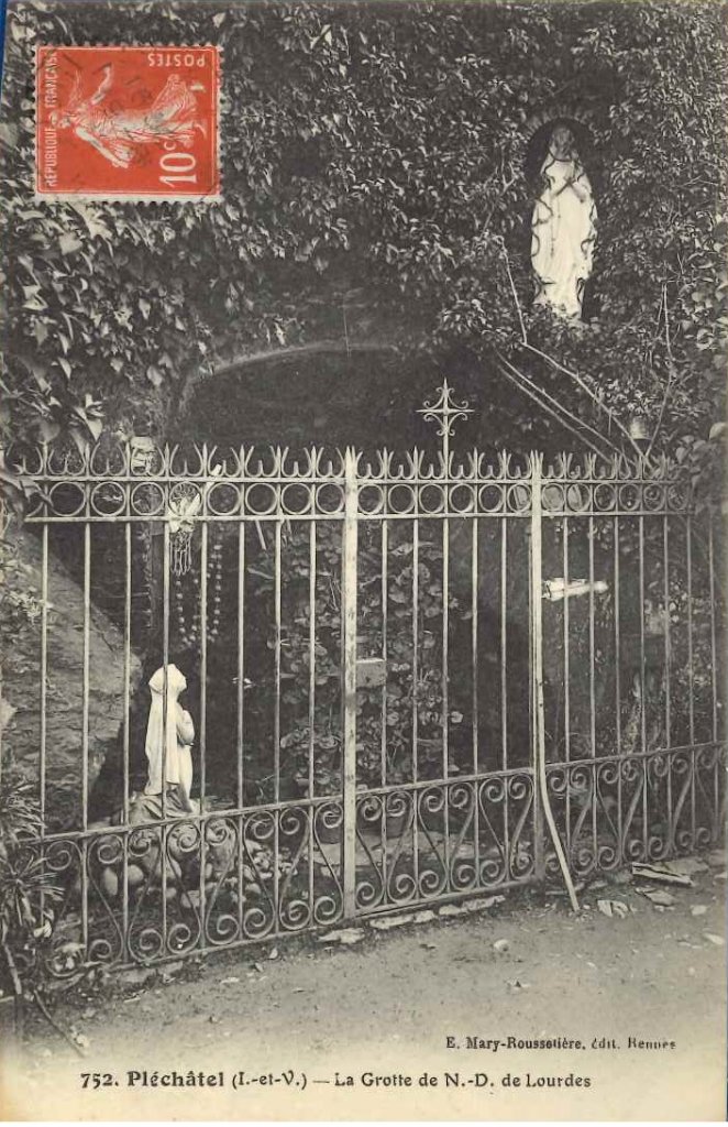 752 - Pléchâtel - La grotte de N.-D de Lourdes -emr.jpg