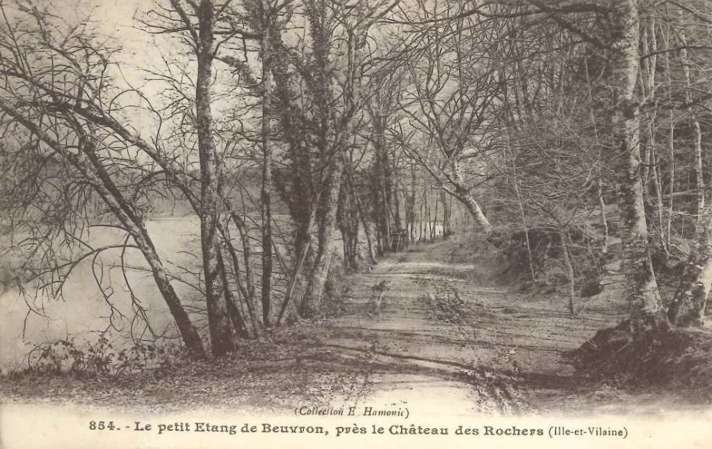 854 - Vitré - le petit étang de Beuvron, près le château des rochers -eh.jpg