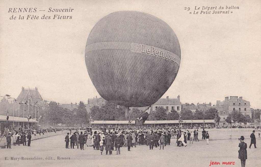 Rennes - Souvenir de la Fête des Fleurs 1907 - Le Départ du Ballon.jpg
