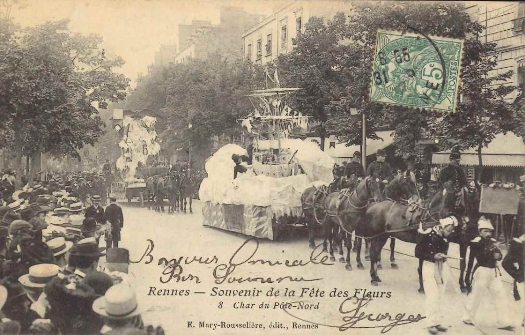 8 - Rennes - Souvenir de la fête des fleurs - char du pôle nord -emr.jpg