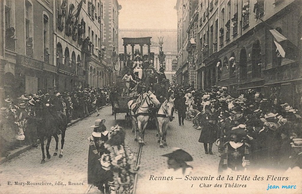 Rennes - Souvenir de la Fête des Fleurs 1907 - Char des Théâtres.jpg