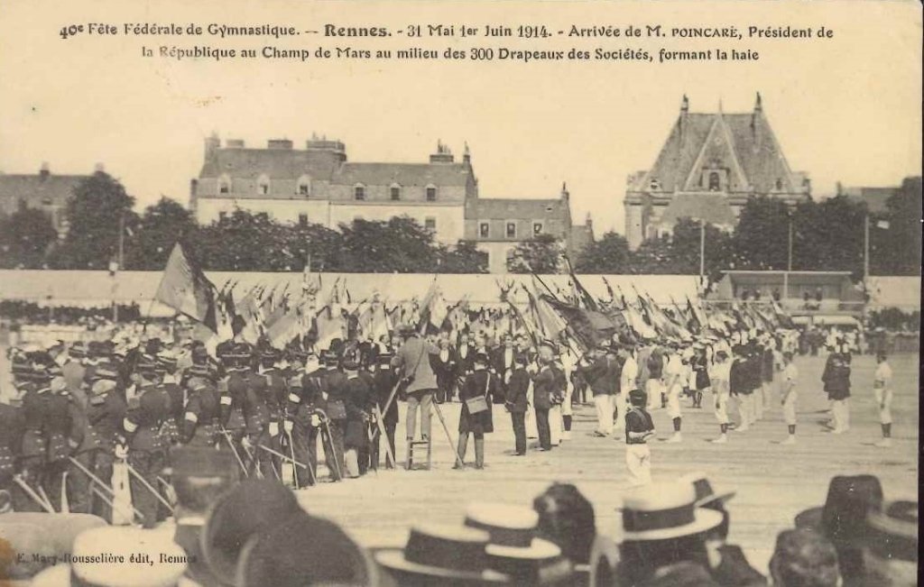 Rennes - 40è fête fédérale de gymnastique - 31 mai 1er juin 1914 - Arrivée de M. Poincaré -emr.jpg