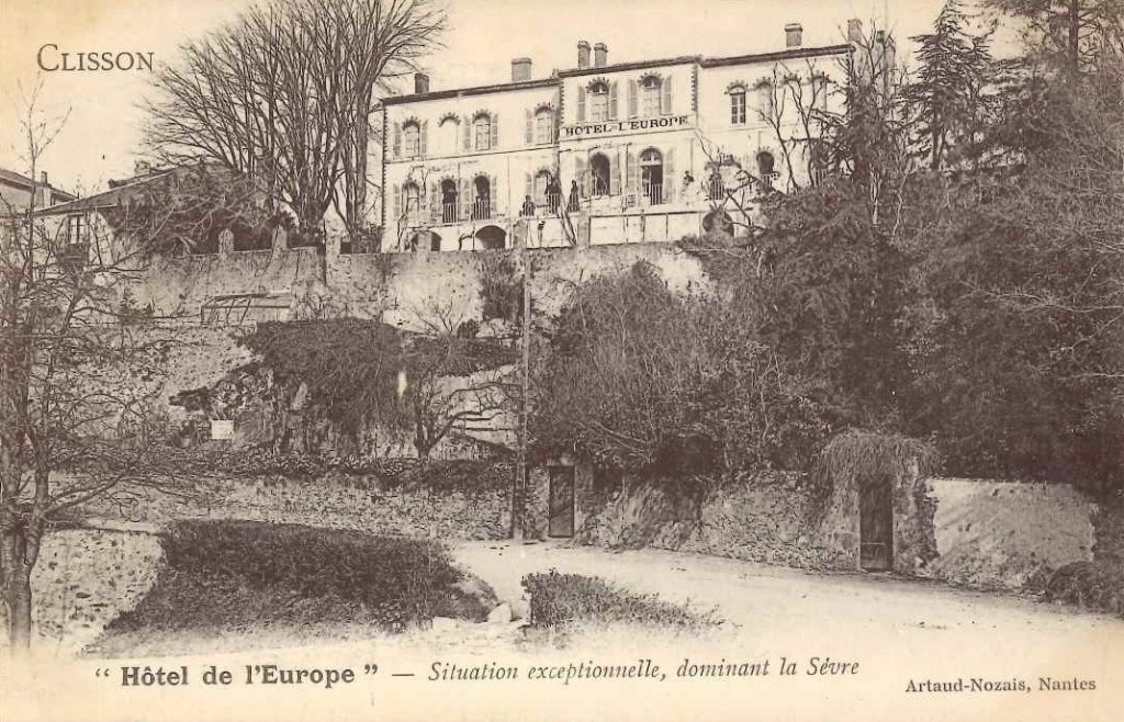 Clisson - Hôtel de l'Europe - Situation exceptionnelle, dominant la sèvre -artaud.jpg