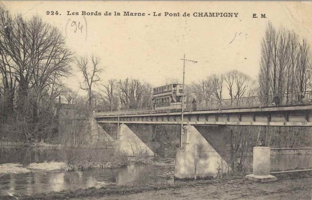 924 - Les bords de la Marne - Le pont de Champigny -em.jpg