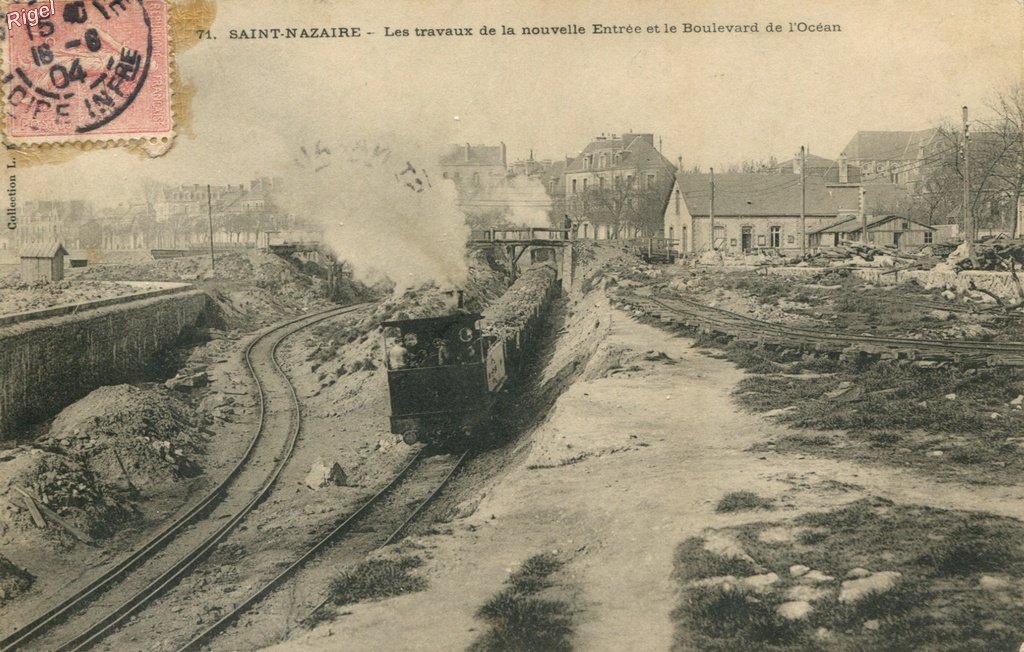 44-St-Nazaire - Travaux de la Nouvelle Entrée et Bd de l'Océan - 71 Collection LB.jpg