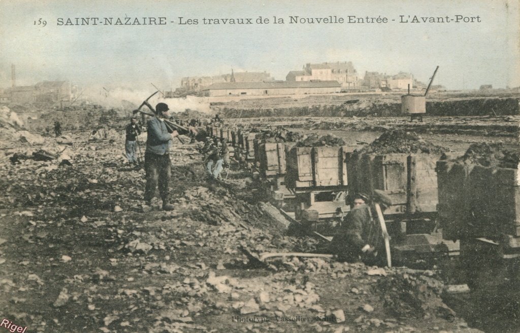 44-St-Nazaire - Les Travaux de la Nouvelle Entrée - L'Avant-Port - 159 Phototypie Vassellier.jpg