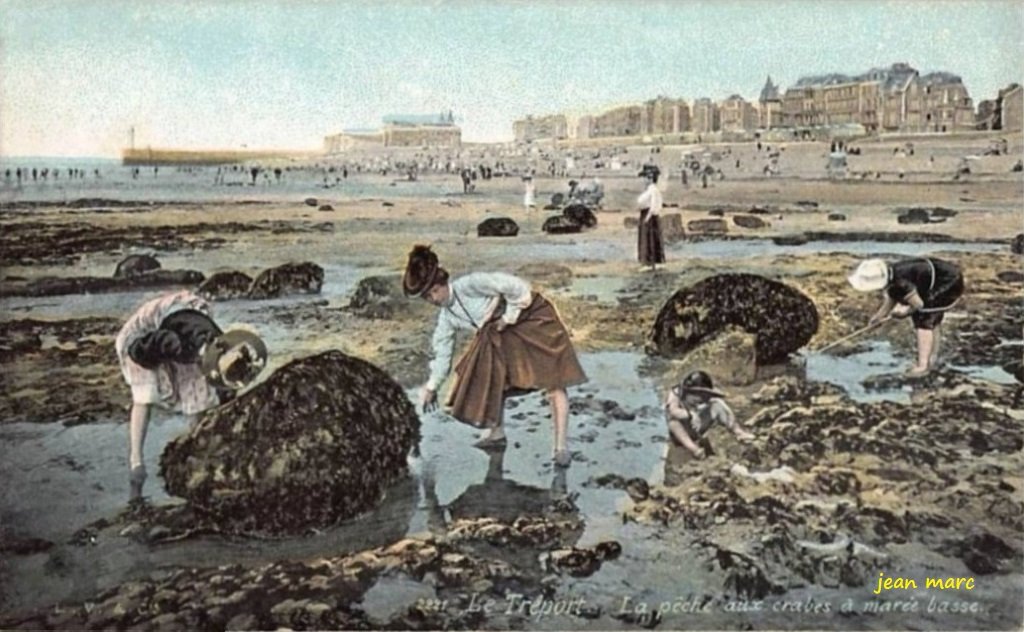 Le Tréport - La Pêche aux crabes à marée basse.jpg