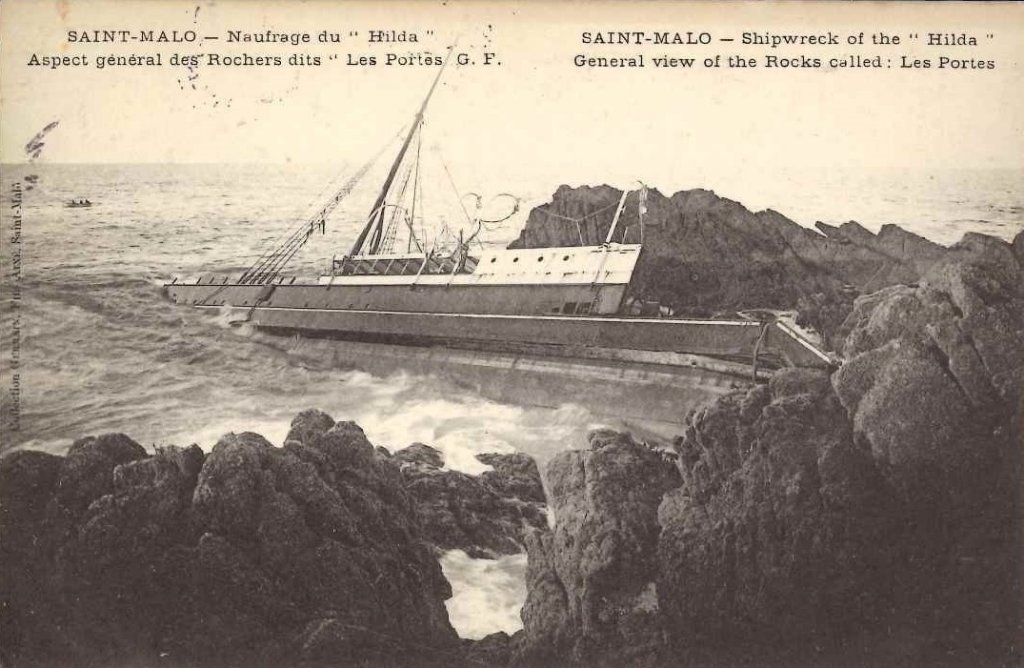 Saint Malo - naufrage du Hilda. Aspect général des rochers dits les portes -gf.jpg
