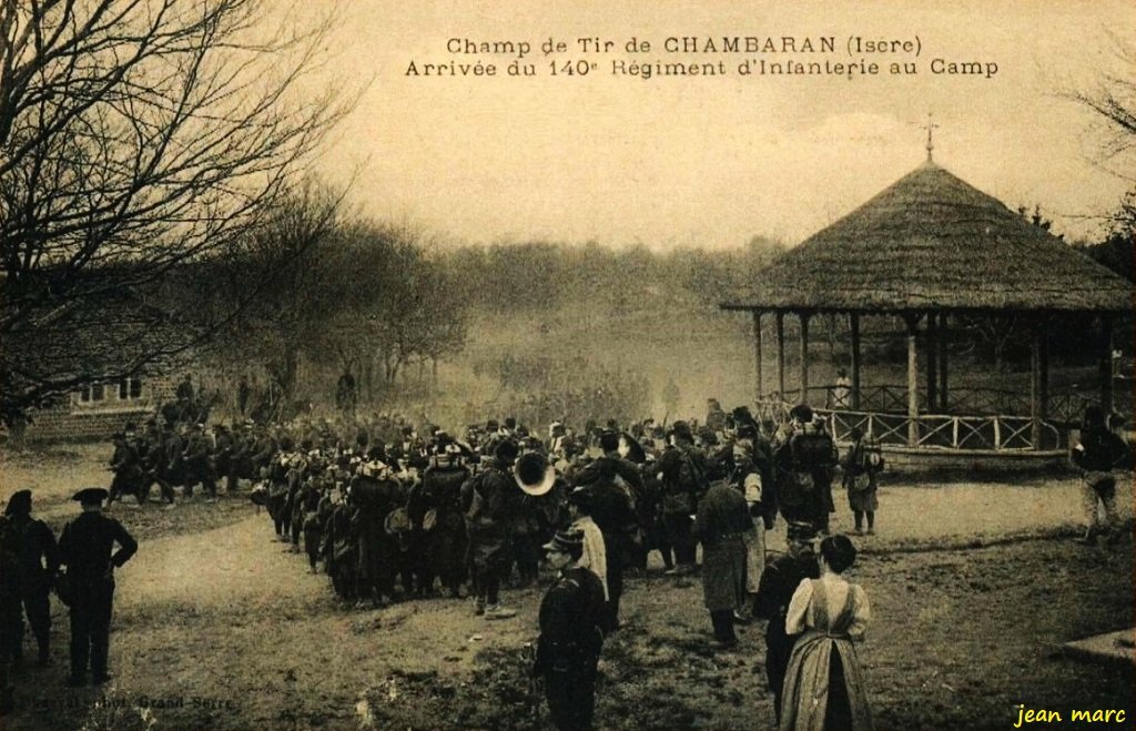 Camp de Chambaran - Arrivée du 140e Régiment d'infanterie au Camp.jpg