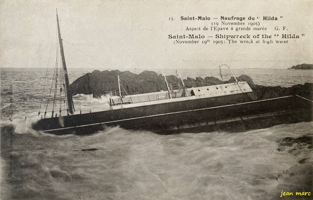 Saint-Malo - Naufrage du Hilda - Aspect de l'épave à grande marée.jpg
