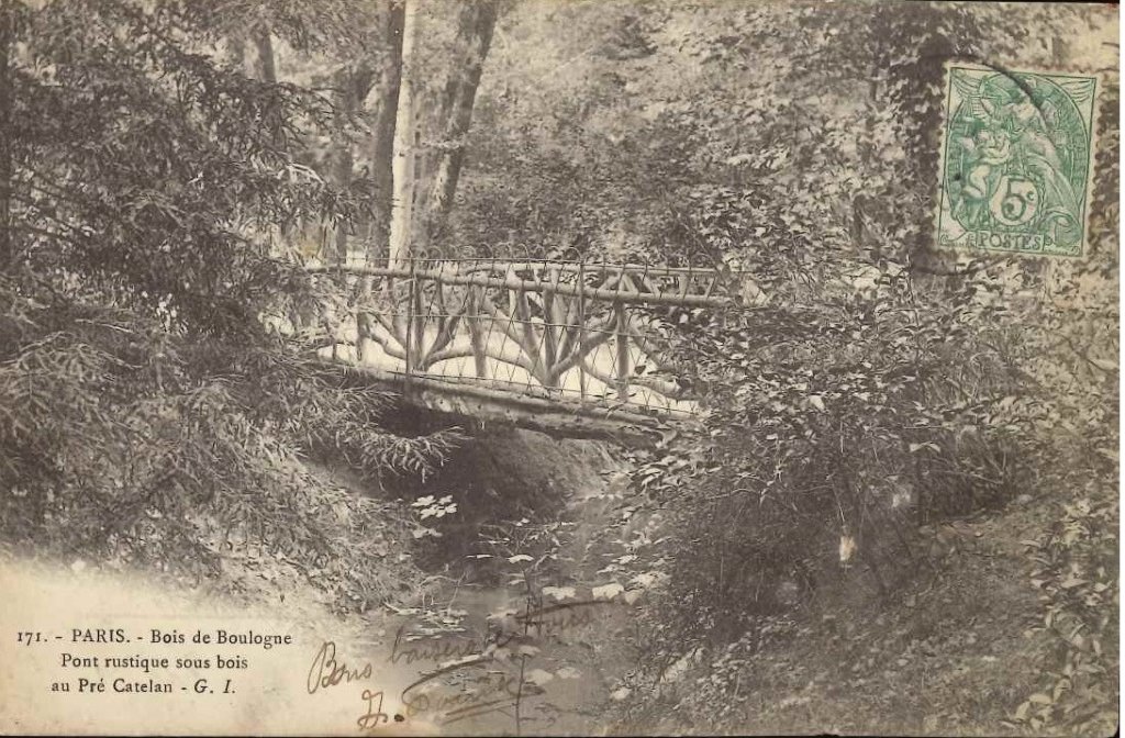 171 - Paris - bois de Boulogne - Pont rustique sous bois au Pré Catelan.jpg