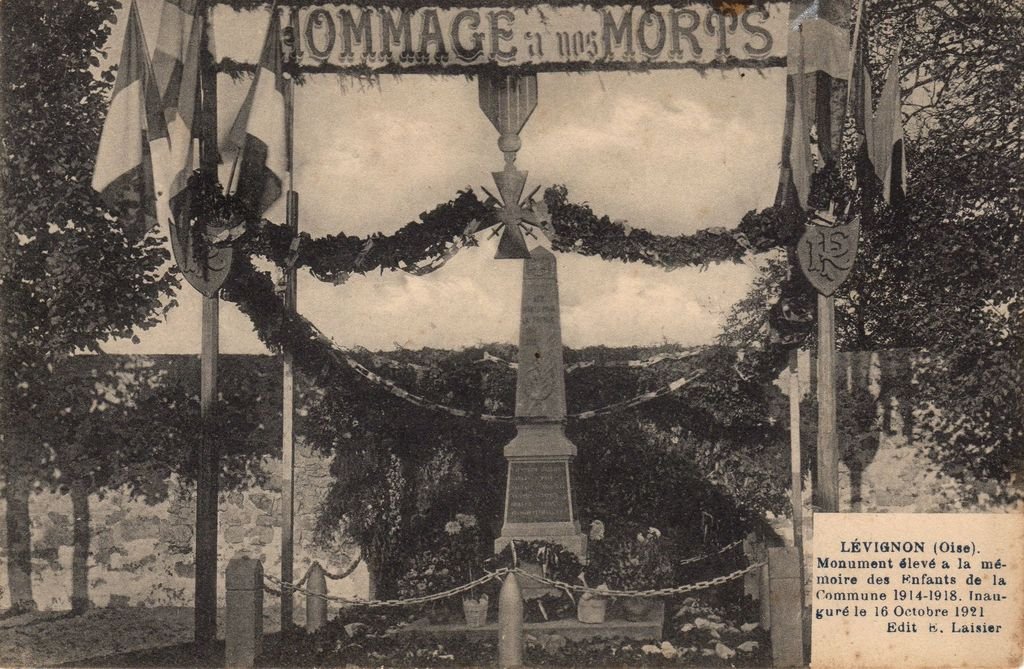 60 - LEVIGNEN - Monument aux Morts Guerre 1914-1918 - Edit E. Laisier - 16-11-24.jpg