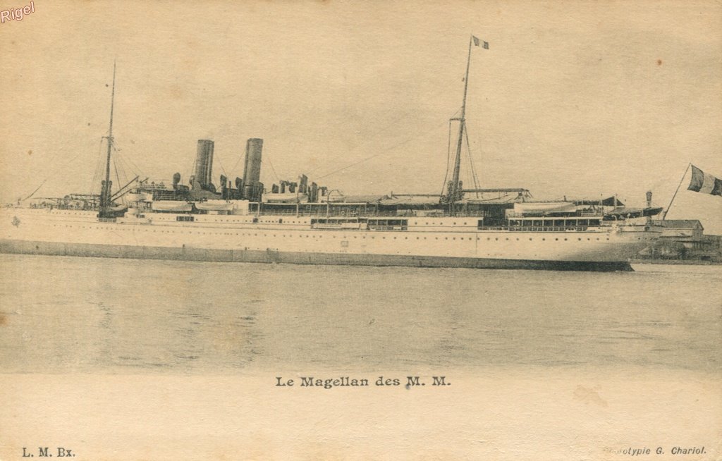 0-Bateau - Le Magellan des MM vers 1903 - Phot G Chariot - LM Bordeaux Phot Chariol.jpg