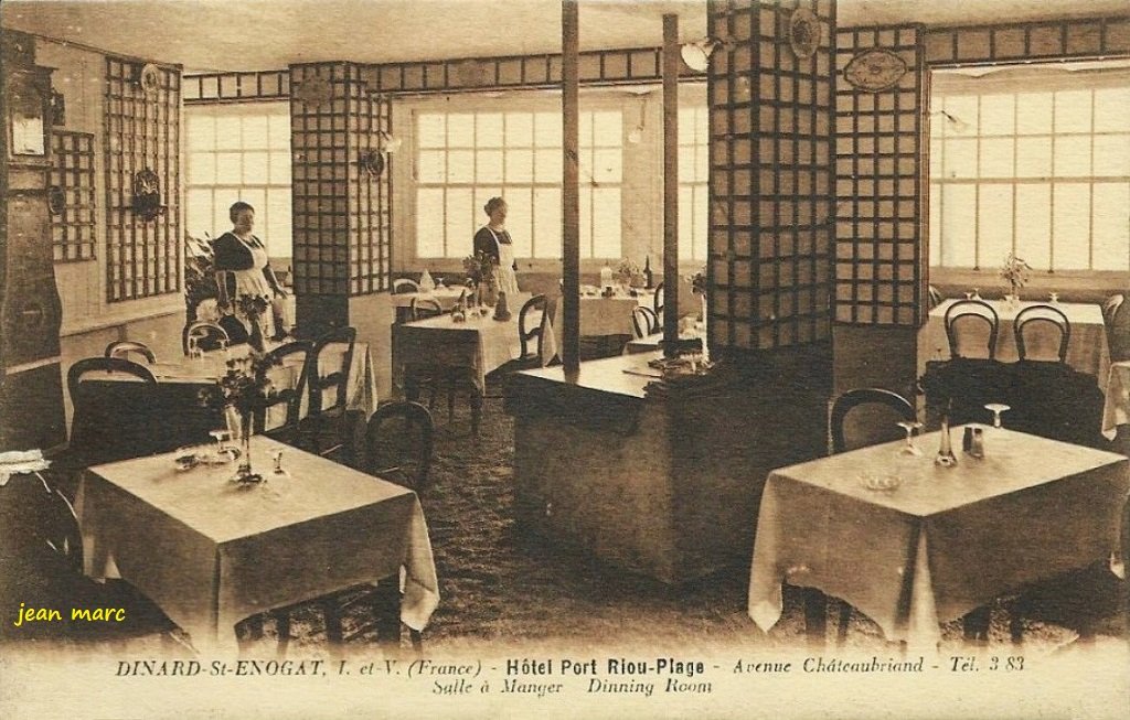 Saint-Enogat - Hôtel Port-Riou-Plage - Salle à manger - Avenue Chateaubriand.jpg