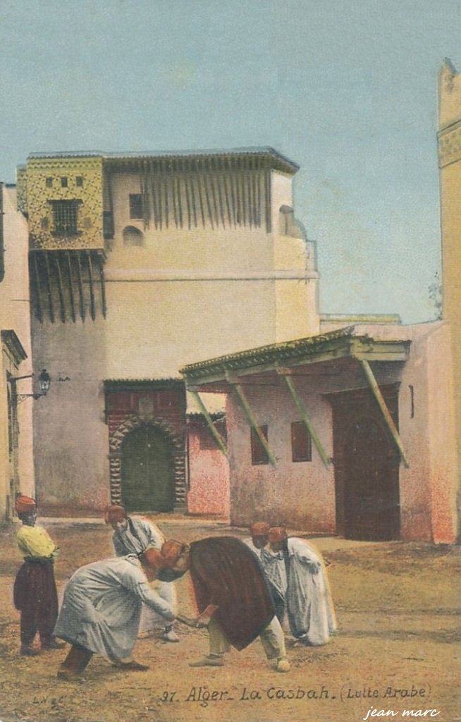 Alger - La Casbah (lutte arabe) (Léopold Verger et Cie).jpg