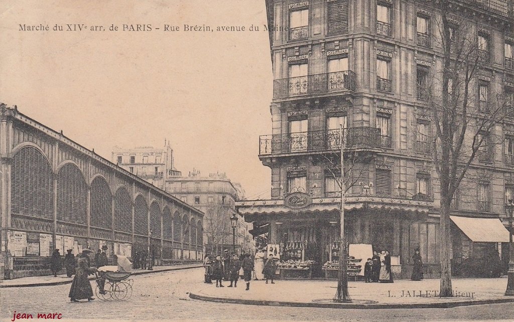 Paris XIVe - Avenue du Maine rue Brézin (Papeterie librairie mercerie 171 avenue du Maine).jpg
