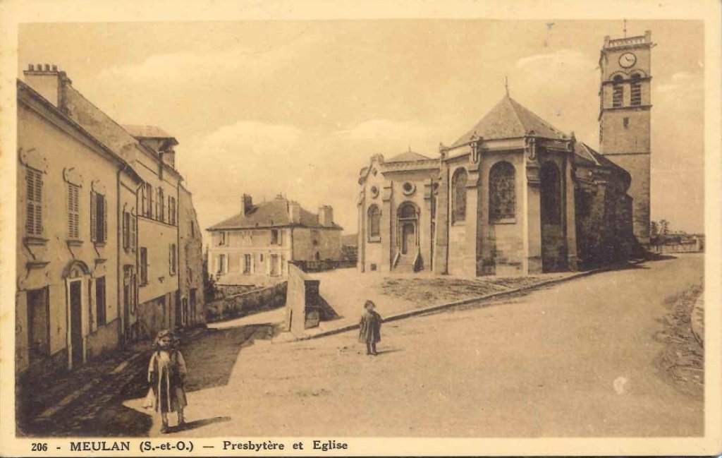 206 - Meulan - Presbytère et Eglise.jpg