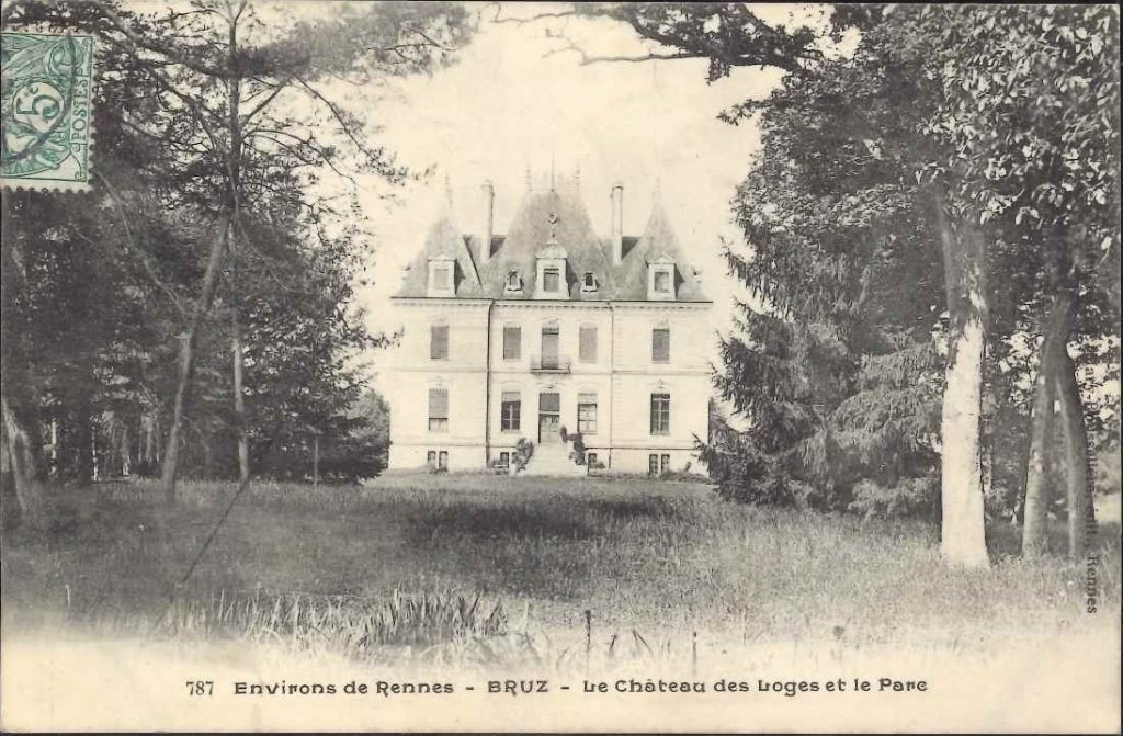 787 - Environs de Rennes - Bruz - Le château des loges et le parc.jpg