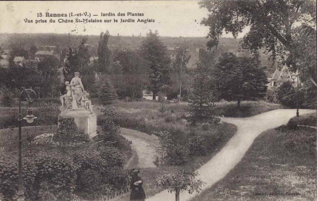 13 - Rennes - Jardin des plantes - Vue prise du chêne St-Melaine sur le jardin anglais.jpg