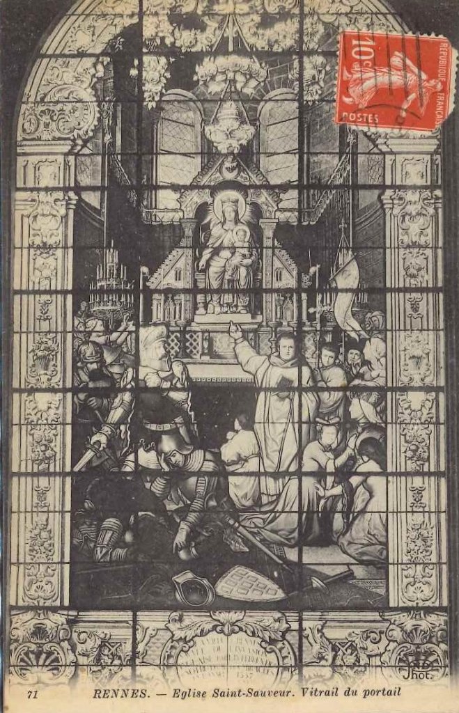 71 - Rennes - Eglise Saint Sauveur - Vitrail du portail.jpg
