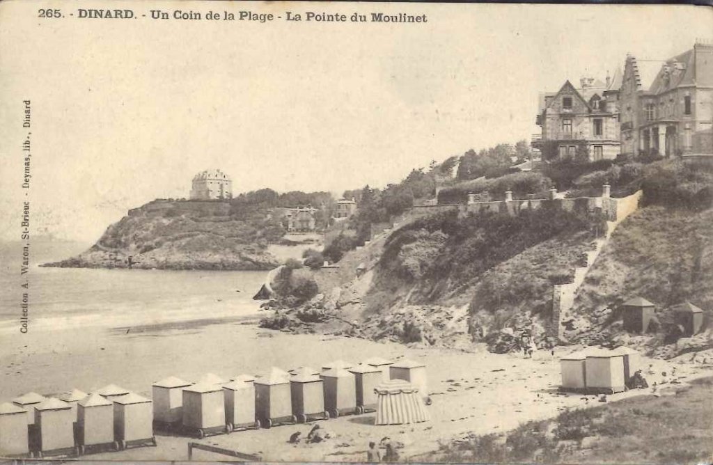 265 - Dinard - Un coin de la plage - la pointe du moulinet.jpg