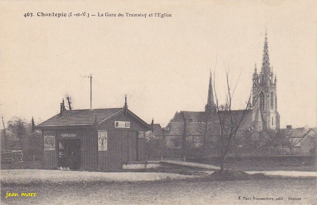 Chantepie - La Gare du Tramway et l'Église.jpg