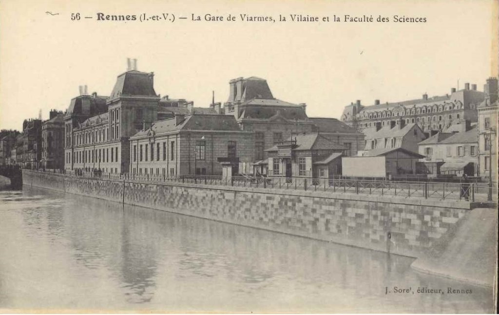 56 - Rennes - La Gare de Viarmes, la Vilaine et la Faculté des Sciences.jpg