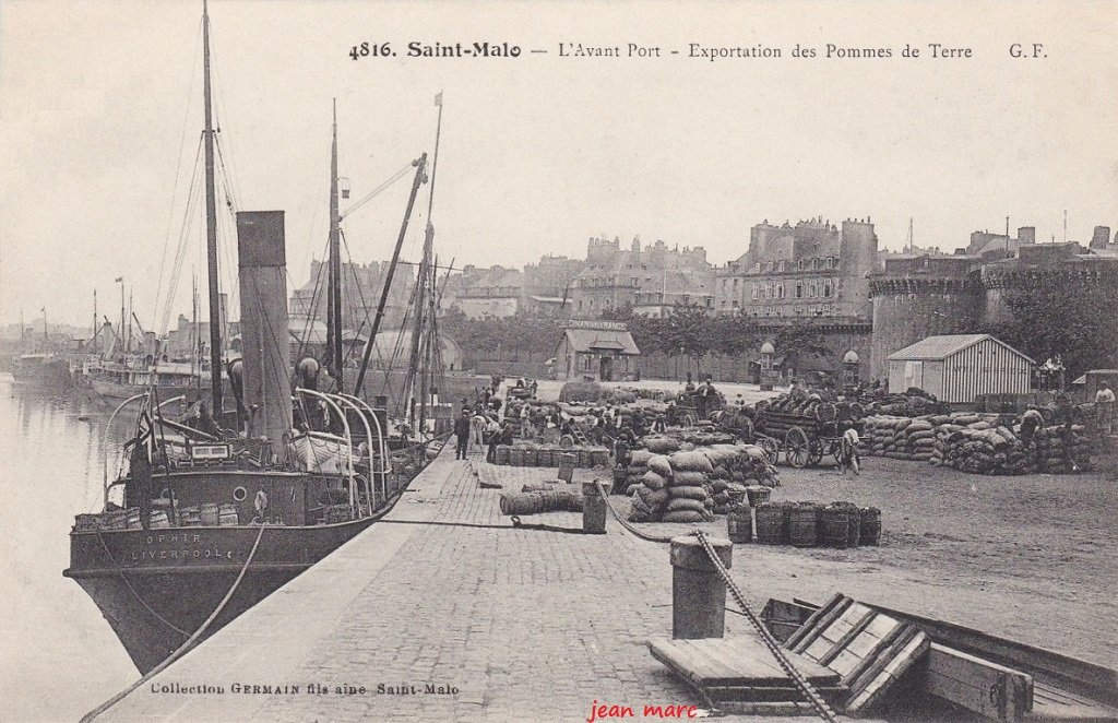 Saint-Malo - L'Avant-Port - Exportation des pommes de terre.jpg